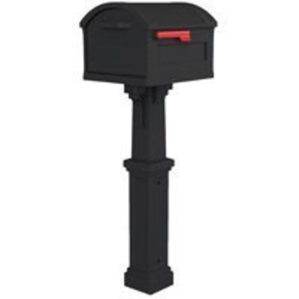 Gibraltar Mailboxes Gibraltar Mailboxes GHC40B01 Mailbox and Post Combo, 2175 cu-in Mailbox, Plastic Mailbox, Black GHC40B01